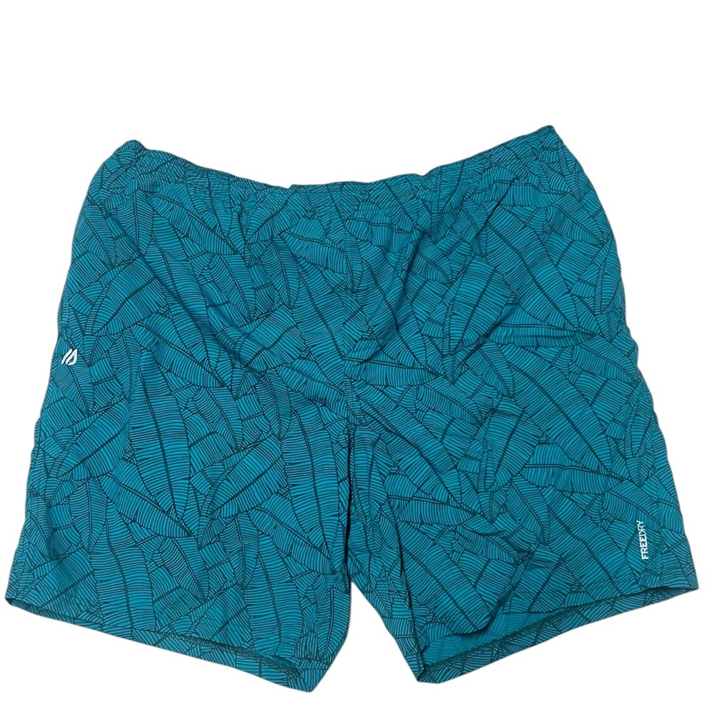 Eddie Bauer Men’s blue and black leaf pattern swim shorts 3XL
